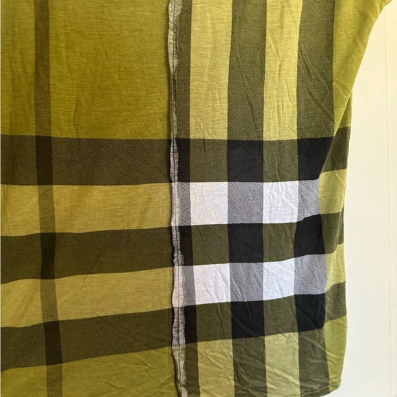 Burberry Brit Olive Plaid Short Sleeve Top size medium - Picture 7 of 9